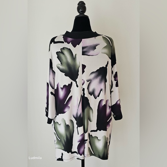 STUDIO 1940 Size 30/32W Women's Cinched Waist Multicolored Top - Picture 6 of 7